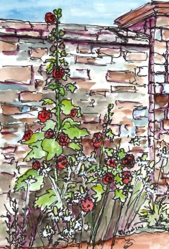 Notgrove Gardens, 4x6 Watercolor, SOLD