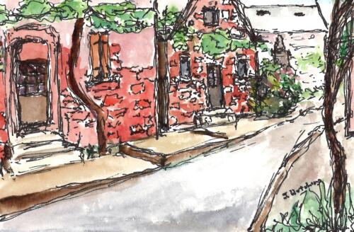 La Rouge, 4x6 Watercolor, $50