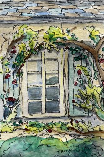 Studio Window, 4x6 Watercolor, $50