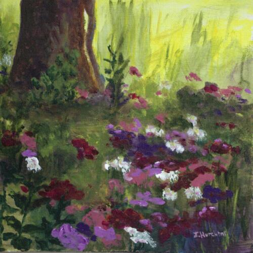 Sweet William, 8x8, acrylic on artist board, SOLD